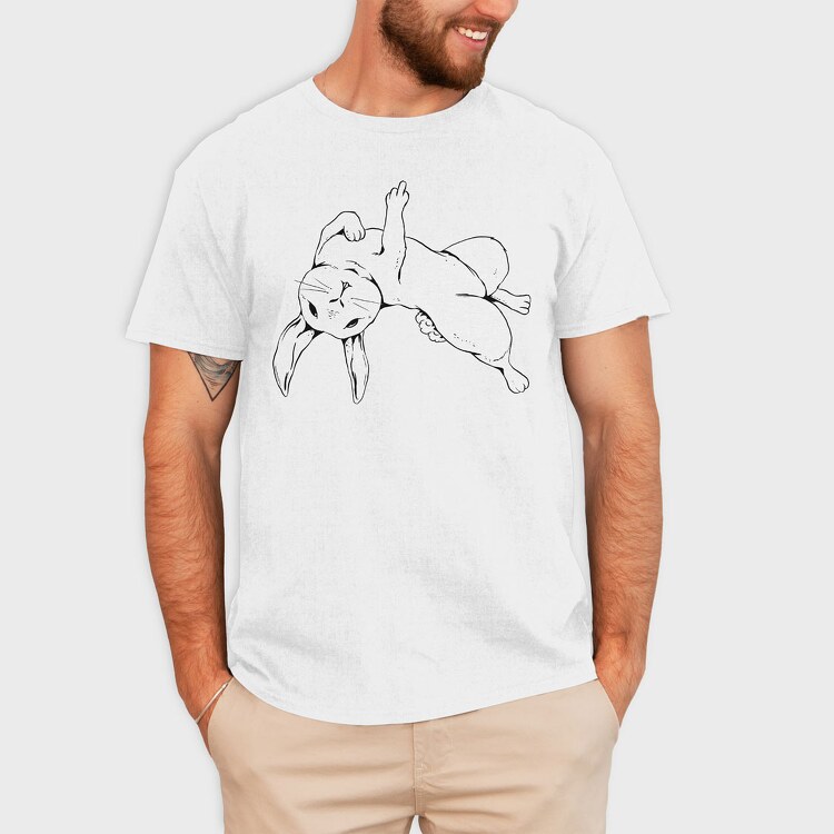 Rabbit Middle Finger, Tricou Barbati (Unisex)