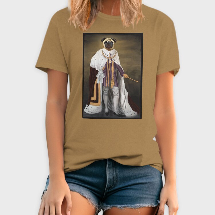 Royalty Pug Painting, Tricou Barbati (Unisex)