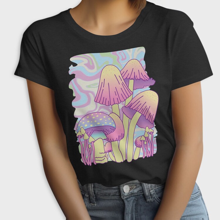 Mushrooms Psychedelic Nature, Tricou Femei