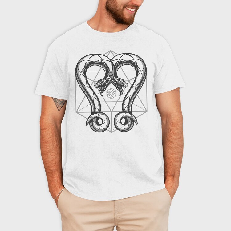 Geometric Snakes Two, Tricou Barbati (Unisex)