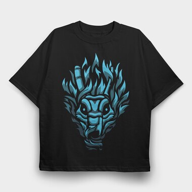 Dark Creature Demon Face Darkness, Tricou Oversize Barbati (Unisex)