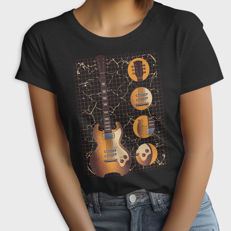 Classic Guitar Illustration, Tricou Femei