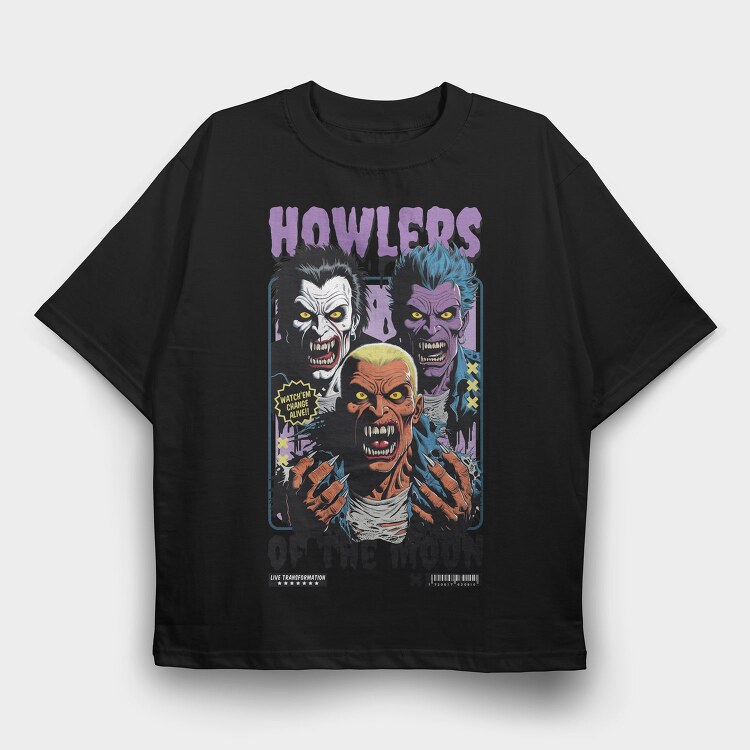 Howlers Of The Moon, Tricou Oversize Barbati (Unisex)