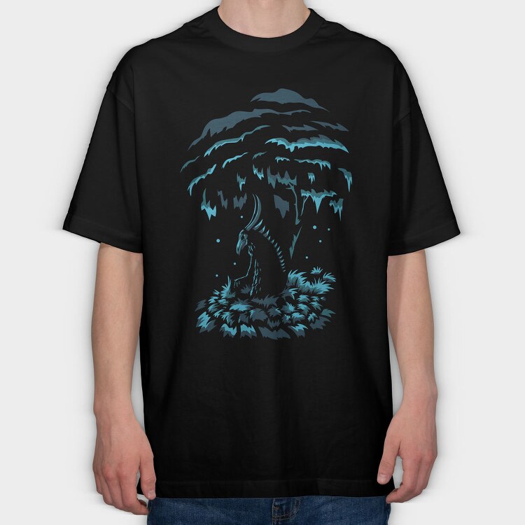 Dark Creature Demon Horns Darkness, Tricou Oversize Barbati (Unisex)