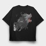 Howling Werewolf Cartoon, Tricou Oversize Barbati (Unisex)
