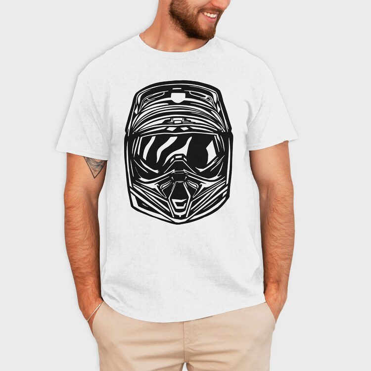 Motocross Helmet, Tricou Barbati (Unisex)