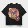 Retro Hippie Dog, Tricou Oversize Barbati (Unisex)