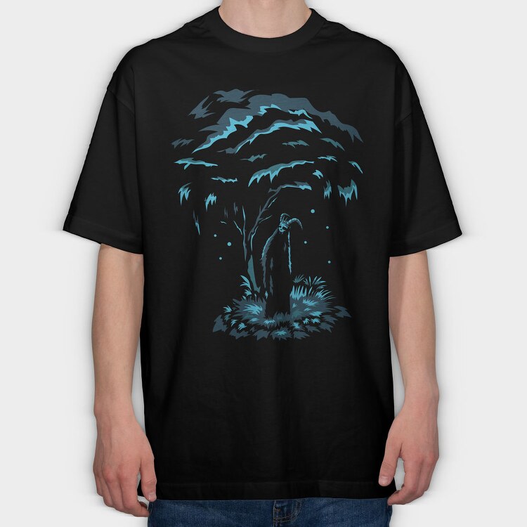 Dark Creature Nature Demon Darkness, Tricou Oversize Barbati (Unisex)