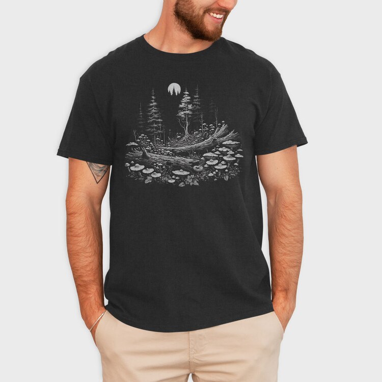 Dark Enchanted Mystical Forest, Tricou Barbati (Unisex)