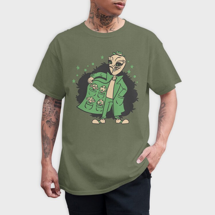 Mushroom Alien 2, Tricou Barbati (Unisex)