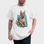 German Shepherd Portrait, Tricou Barbati (Unisex)