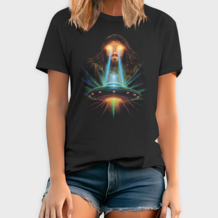 Jesus And Ufo, Tricou Barbati (Unisex)