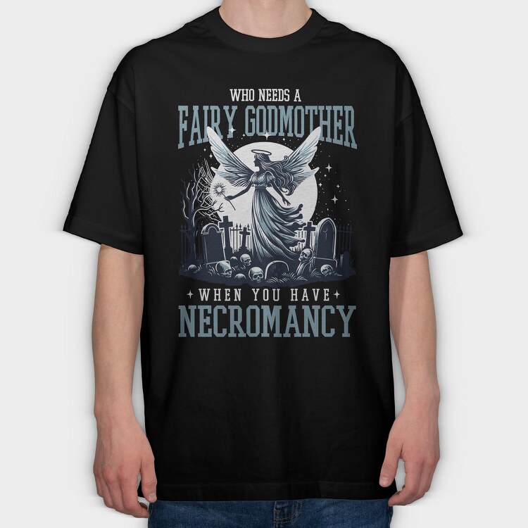 Dark Fairy Necromancy, Tricou Oversize Barbati (Unisex)