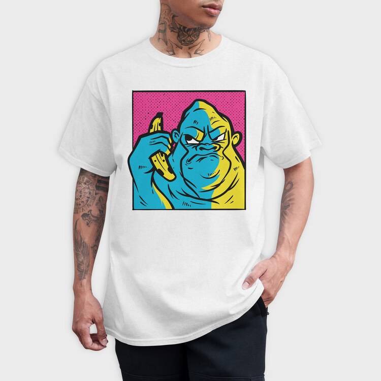 Angry Gorilla Banana, Tricou Barbati (Unisex)