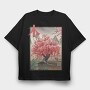 Traditional Japanese Sakura Tree, Tricou Oversize Barbati (Unisex)