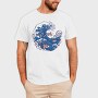 Wave With Koi Fishes, Tricou Barbati (Unisex)