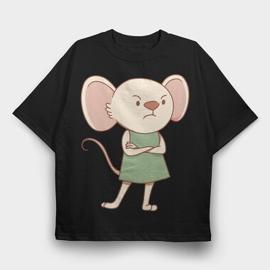 Angry Mouse Dress, Tricou Oversize Barbati (Unisex)