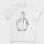 Middle Finger Sketch, Tricou Barbati (Unisex)