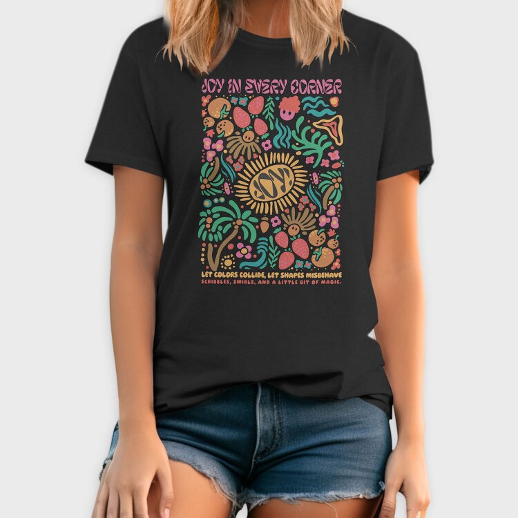 Joy In Every Corner Shapes Maximalism, Tricou Barbati (Unisex)