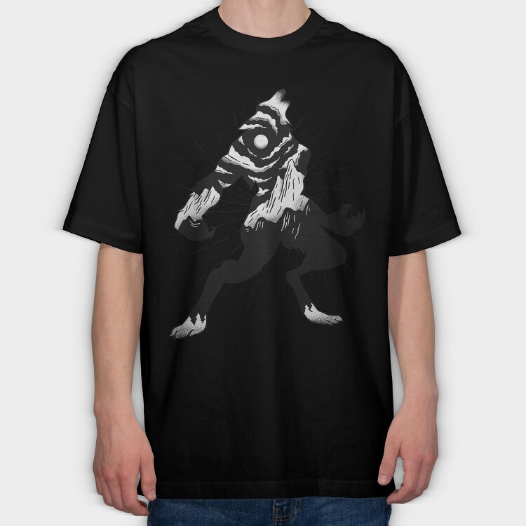 Werewolf Landscape, Tricou Oversize Barbati (Unisex)