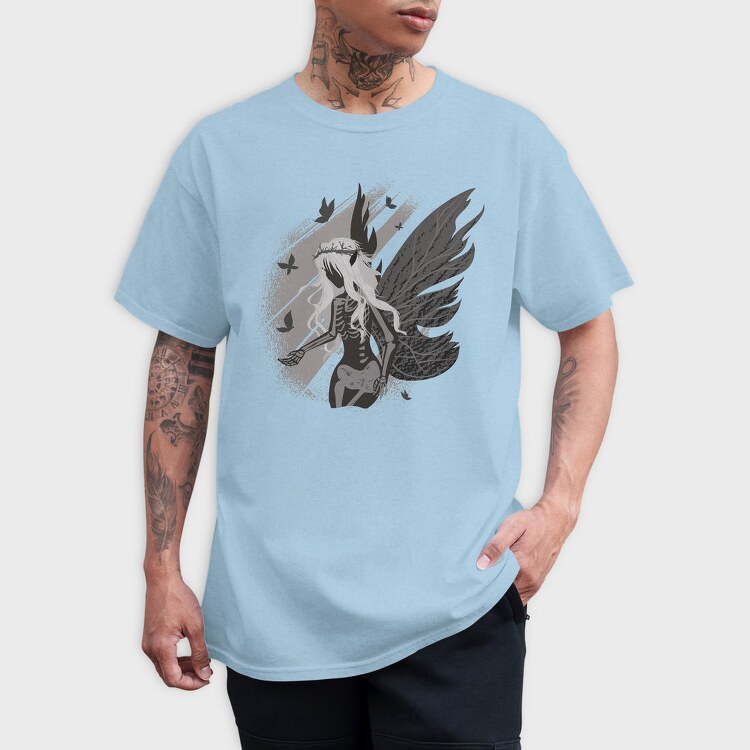 Dark Skeleton Fairy Fantasy Grunge, Tricou Barbati (Unisex)