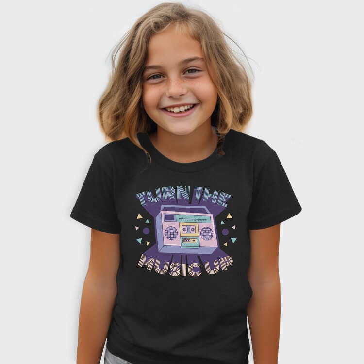 Turn The Music Up Vaporwave Radio, Tricou Copii
