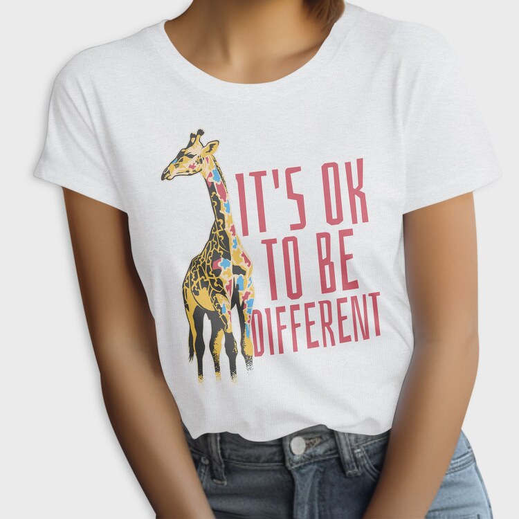 Giraffe Colorful Different, Tricou Femei