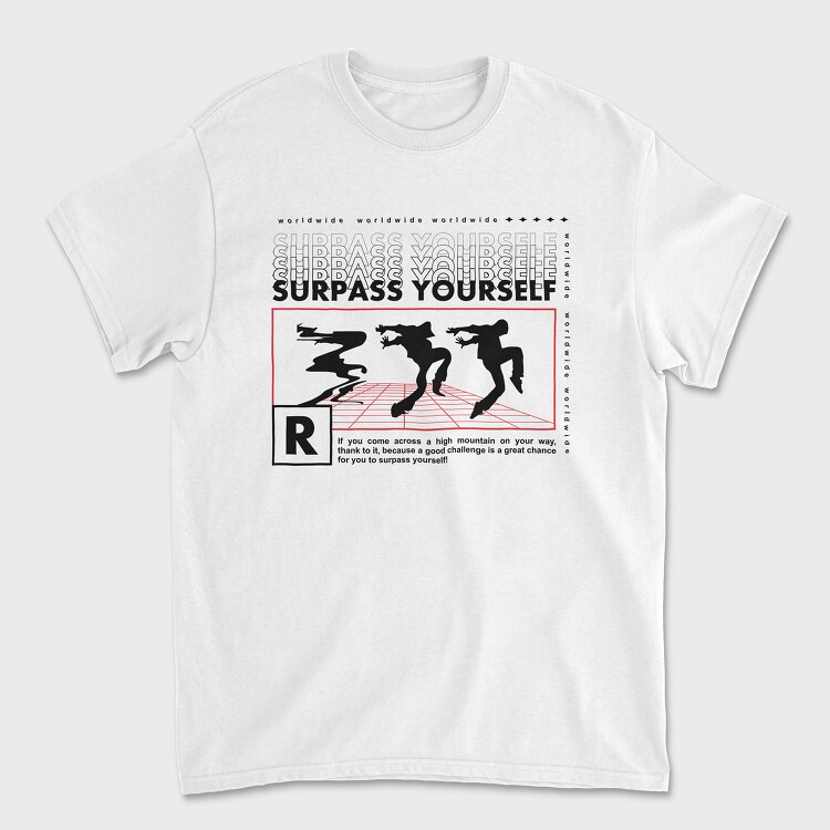 Surpass Yourself 1, Tricou Barbati (Unisex)