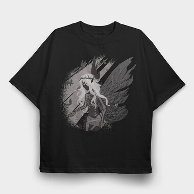 Dark Skeleton Fairy Fantasy Grunge, Tricou Oversize Barbati (Unisex)