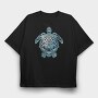 Turtle Animal Cut Out, Tricou Oversize Barbati (Unisex)