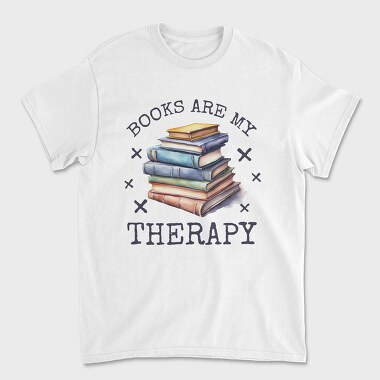 Books Are My Therapy, Tricou Barbati (Unisex)
