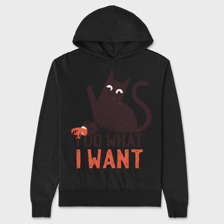 I Do What I Want Cat, Hanorac Oversize Barbati (Unisex)