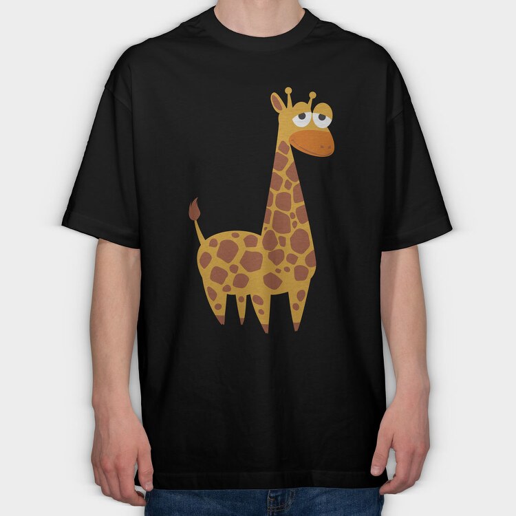 Giraffe Grin, Tricou Oversize Barbati (Unisex)