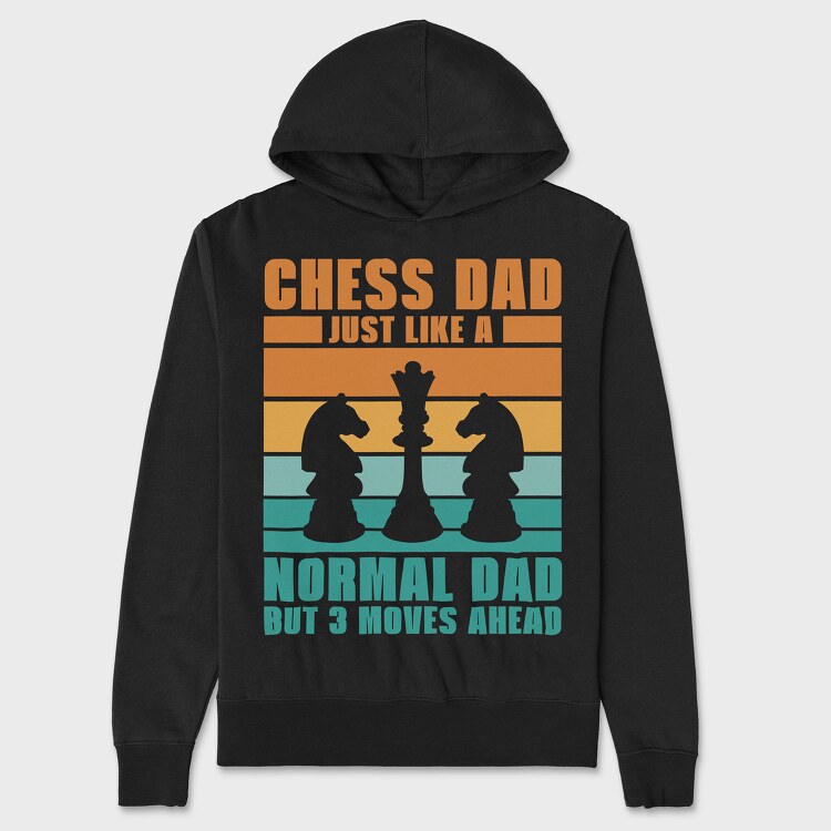 Chess Dad, Hanorac Oversize Barbati (Unisex)