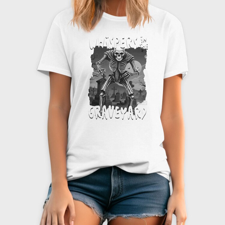 Whispers In The Graveyard Skeleton, Tricou Barbati (Unisex)