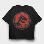 Jurassic Dinosaur Skeleton, Tricou Oversize Barbati (Unisex)