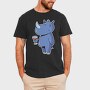 Rhinoceros With Wine Rhino, Tricou Barbati (Unisex)