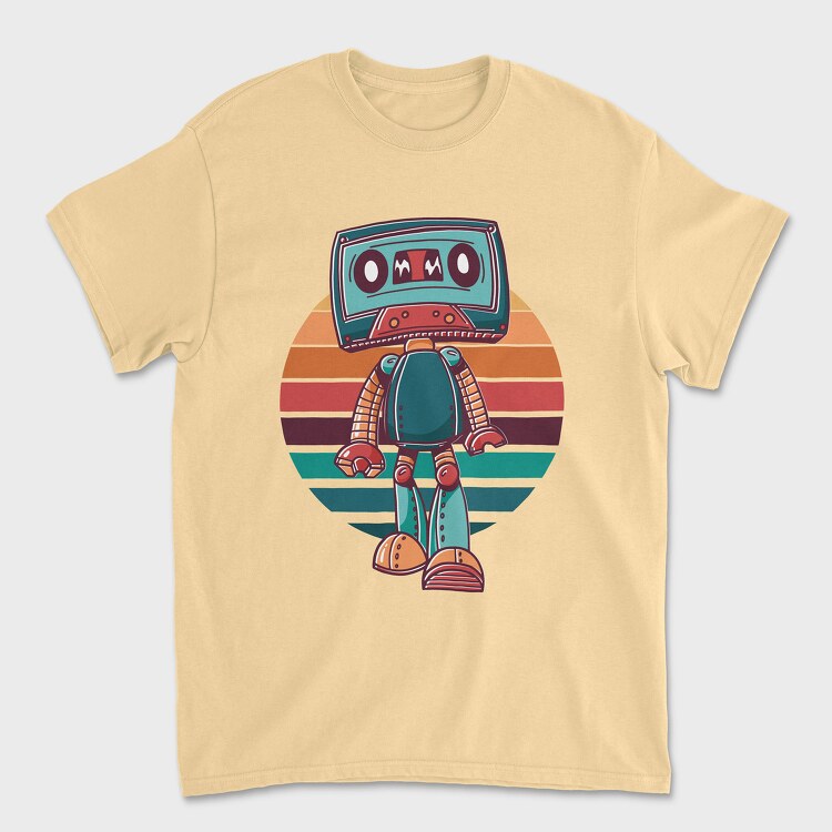 Cassette Robot, Tricou Barbati (Unisex)