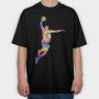 Tye Dye Basketball Player, Tricou Oversize Barbati (Unisex)
