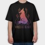 Wild At Heart Fox Dark Animals, Tricou Oversize Barbati (Unisex)