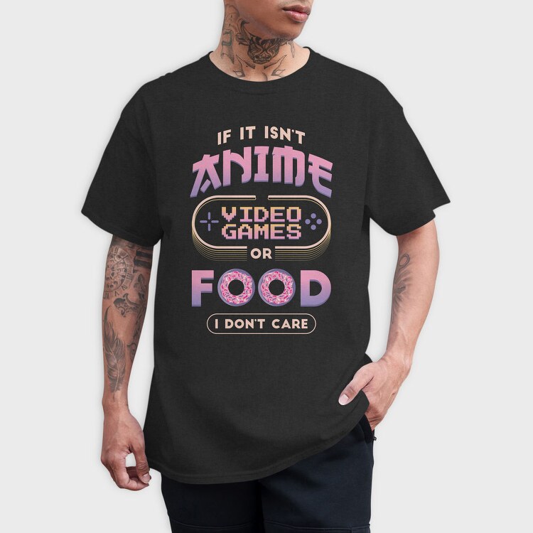 Anime Video Games Food, Tricou Barbati (Unisex)
