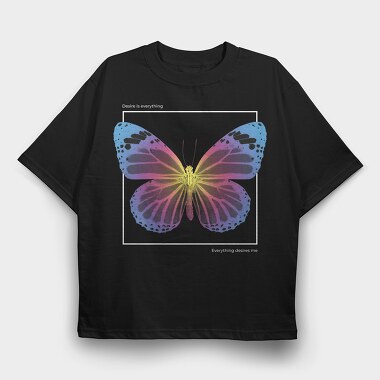 Gradient Butterfly Desire, Tricou Oversize Barbati (Unisex)