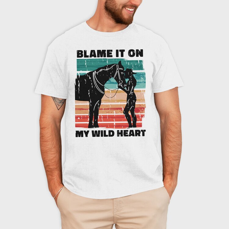 Wild Heart Horse My, Tricou Barbati (Unisex)