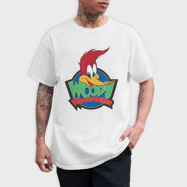 Cartoon Retro Woody Woodpecker 3, Tricou Barbati (Unisex)