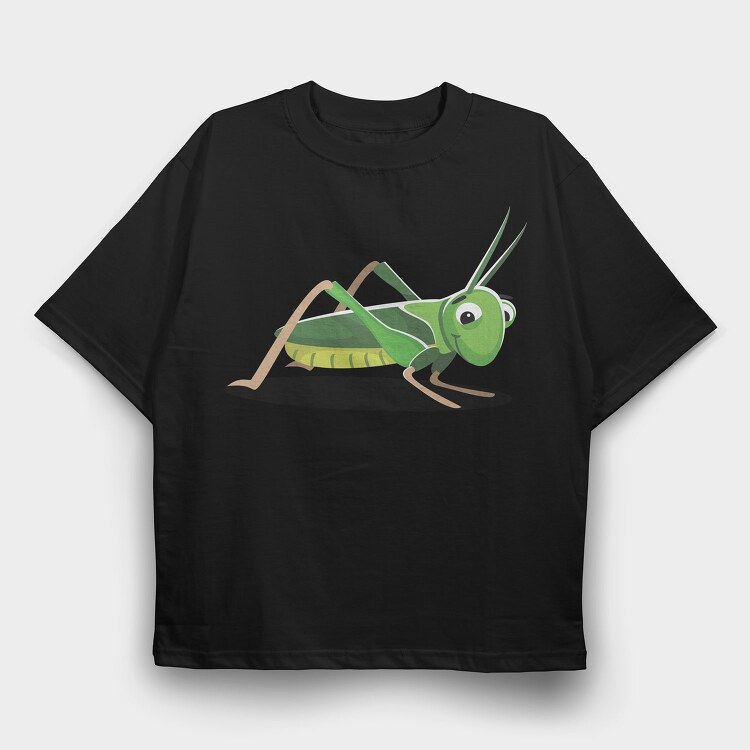 Grasshopper Grin, Tricou Oversize Barbati (Unisex)