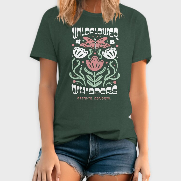 Wildflower Whispers Butterfly, Tricou Barbati (Unisex)