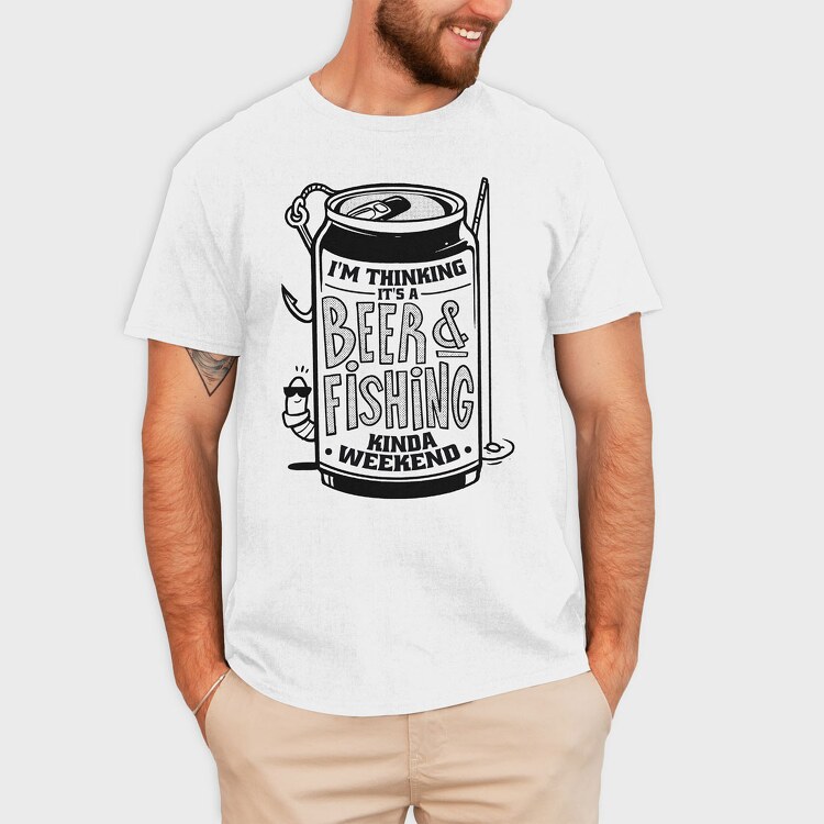 Beer and Fishing, Tricou Barbati (Unisex)