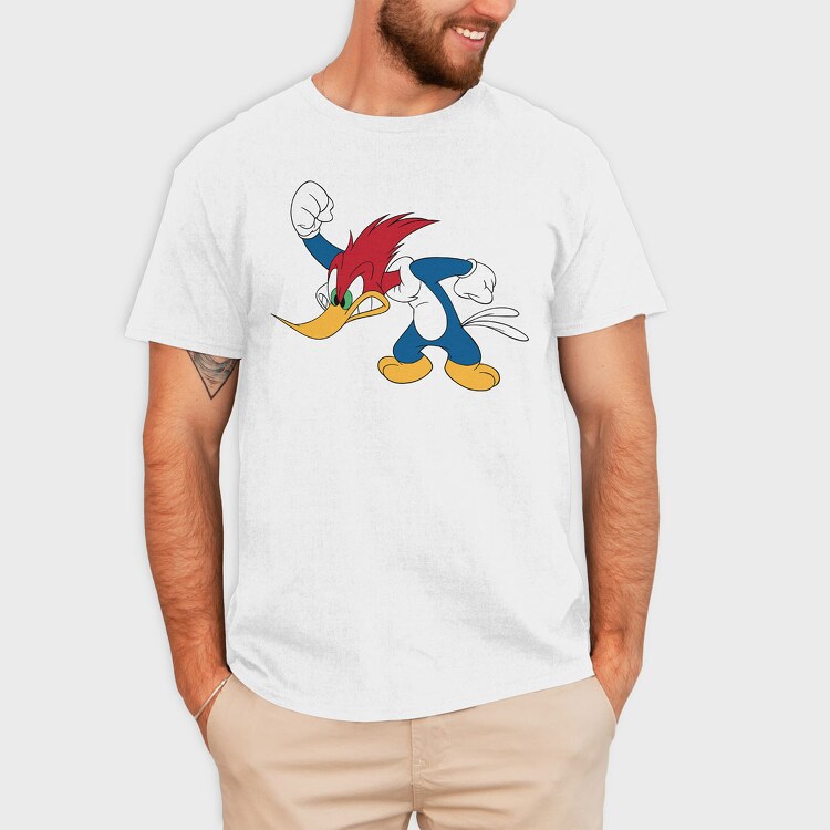 Cartoon Retro Woody Woodpecker 5, Tricou Barbati (Unisex)