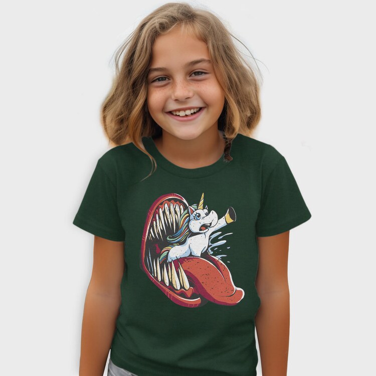 Unicorn And Monster Mouth Eaten, Tricou Copii