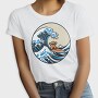 Great Wave With Meeple Surf, Tricou Femei